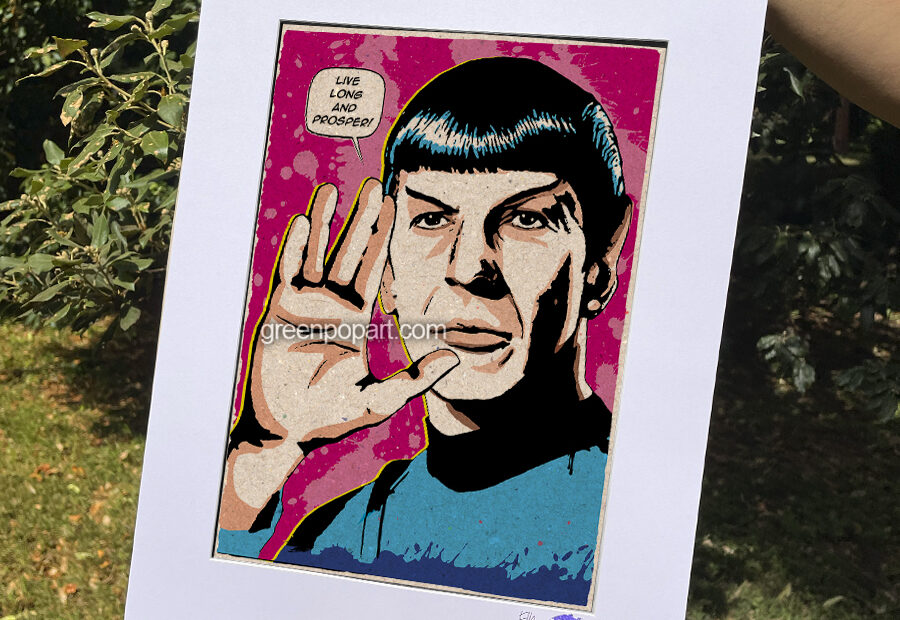 Pop-Art Print, Poster Cult Movies Tv Series Dr. Spock from Star Trek. Sci-Fi 70s, 80s, 90s