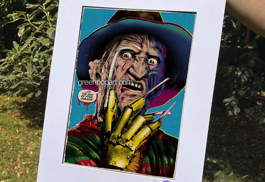 Pop-Art Print, Poster Cult Movie Horror Freddy Krueger Nightmare, 80s