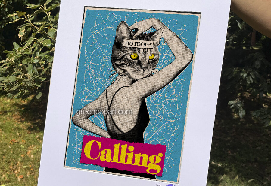 Pop-Art Print, Poster Activism Woman Rights, Feminism. No More Cat-Calling. Provocative