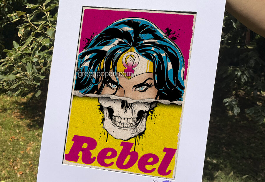 Pop-Art Print, Poster Comics, Wonder Rebel, Feminist, Activism, Woman Rights