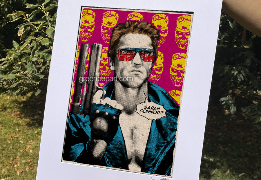 Pop-Art Print, Poster Cult Movie 80s T800 Terminator, Sci-Fi