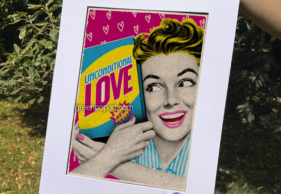 Pop-Art Print, Poster Motivational, Feminism, Woman Rights Unconditional Love, 50s