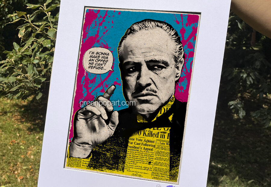 Pop-Art Print, Poster Cult Movie Don Vito Corleone The Godfather 70s, 80s