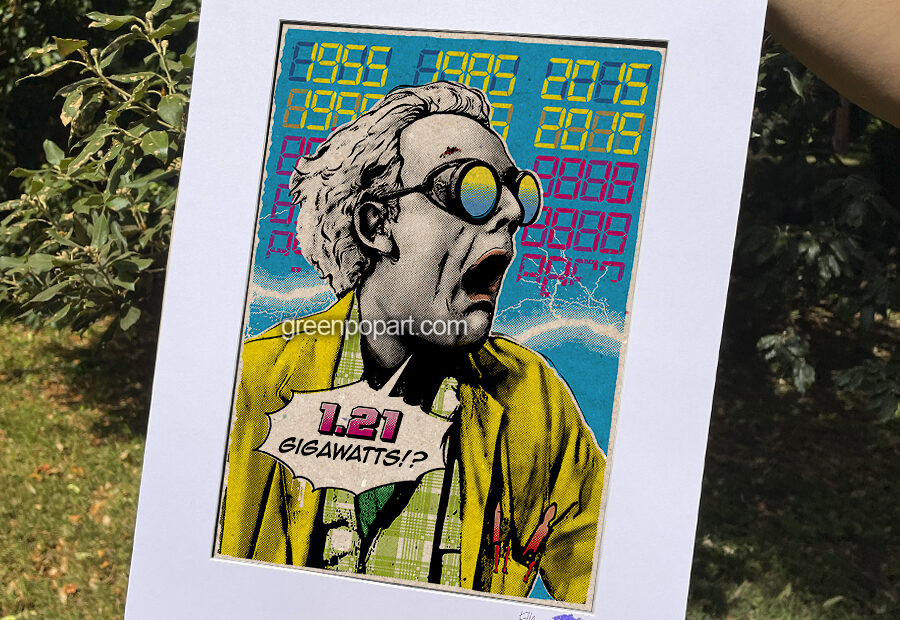 Pop-Art Print, Poster Cult Movie Back to Future Emmeth Doc Brown 80s