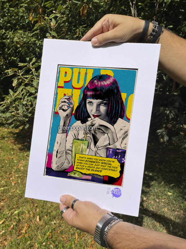 Pop-Art Print, Poster Cult Movie Mia Wallace Pulp Fiction 90s