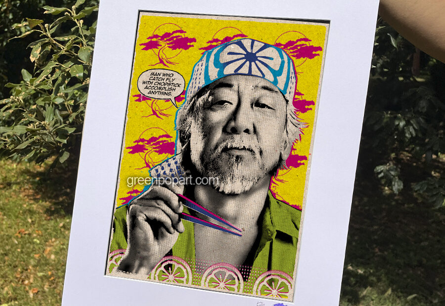 Pop-Art Print, Poster Cult Movie Pat Morita Miyagi The Karate Kid 80s