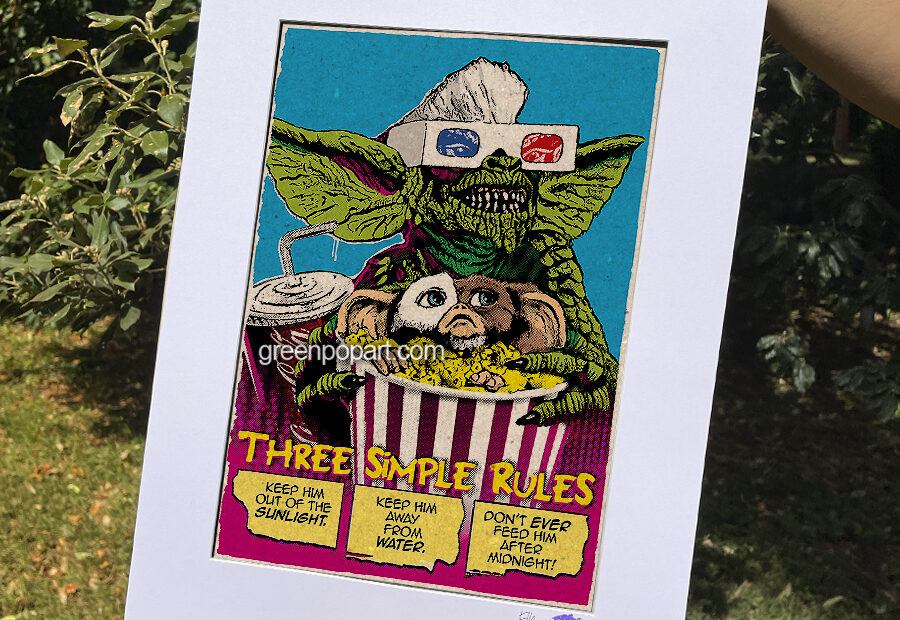 Pop-Art Print, Poster Cult Movie Gremlins Horror 80s