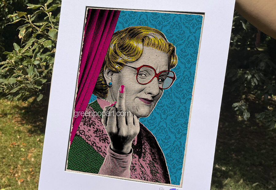 Pop-Art Print, Poster Cult Movie Mrs. Doubtfire Robin Williams