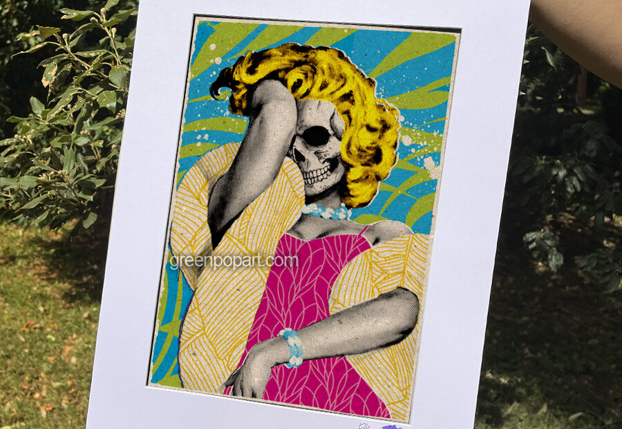 Pop-Art Print, Poster Marylin, Skull, Abstract