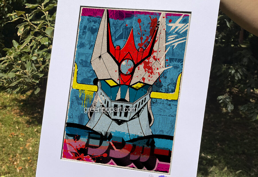 Pop-Art Print, Poster Cult Comics Great Mazinger Z, Tv Series, 80s, Go Nagai, Mazinga