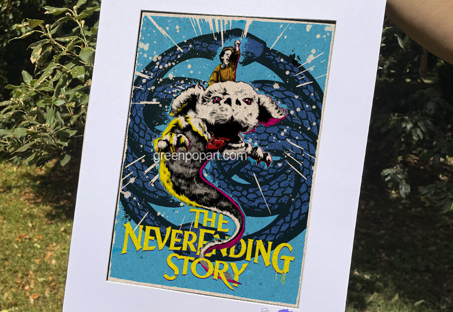 Pop-Art Print, Poster Cult Movie The NeverEnding Story, 80s, Fantasy