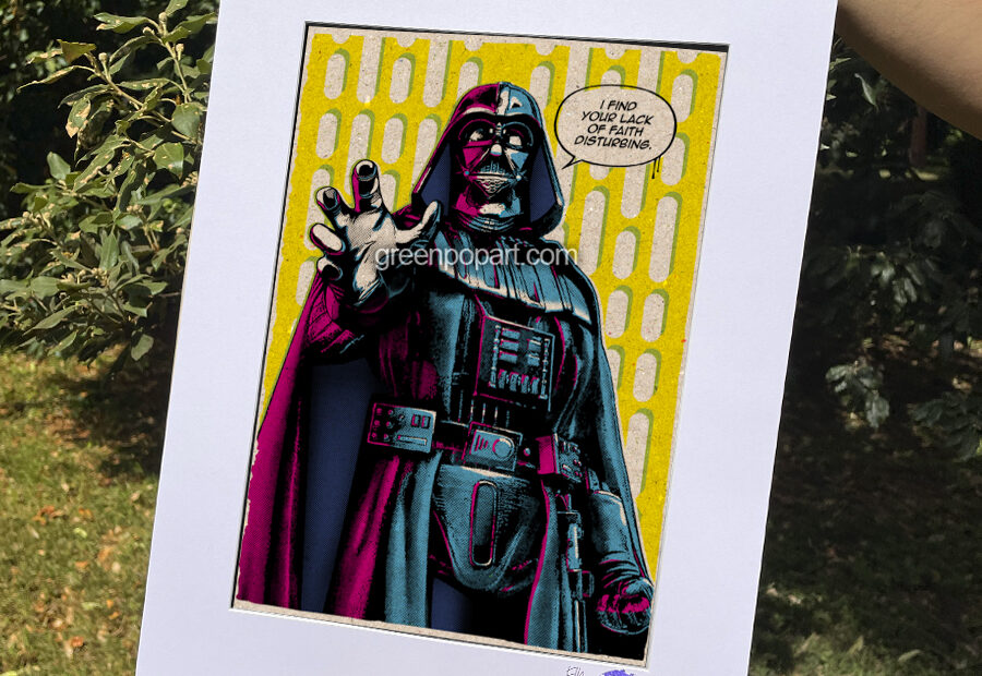 Vader Pop-Art Print, Poster Cult Sci-Fi Movie, 80s, Star Wars, Darth Vader