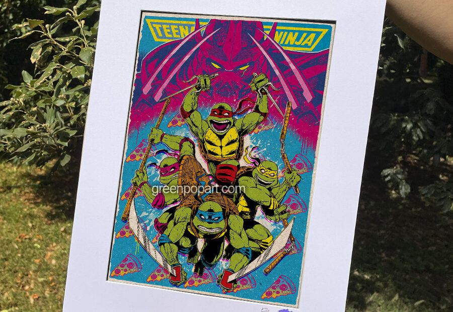 Pop-Art Print, Poster Cult Comics Ninja Turtles, Tv Series, 80s, 90s