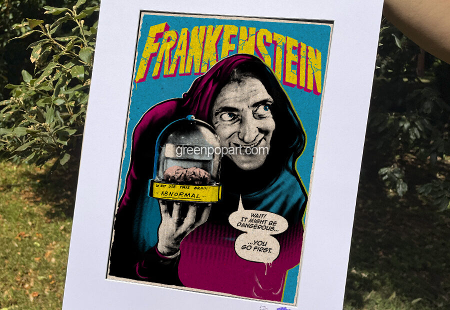 Pop-Art Print, Poster Cult Movie Igor from Young Frankenstein, 70s, Horror, Comedy, Marty Feldman, Mel Brooks