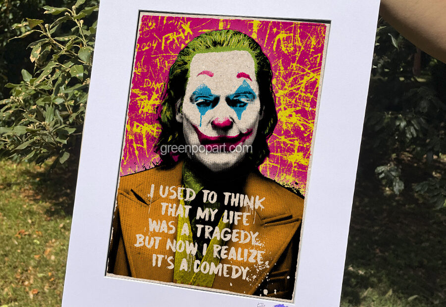 Pop-Art Print, Poster Cult Movie Arthur Fleck from Joker 2019, Joaquin Phoenix, Comics