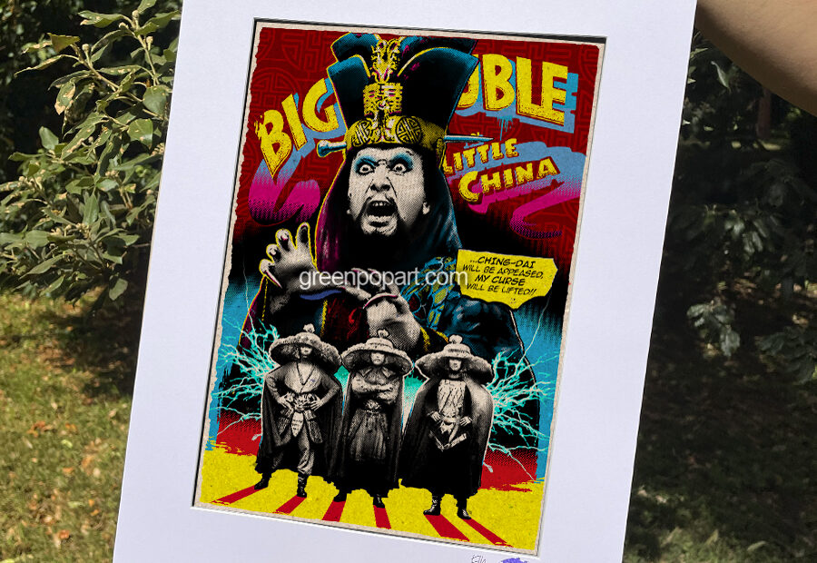 Pop-Art Print, Poster Cult Movie Big Trouble in Little China, 80s Action, Comedy, Jack Burton, Kurt Russell, John Carpenter