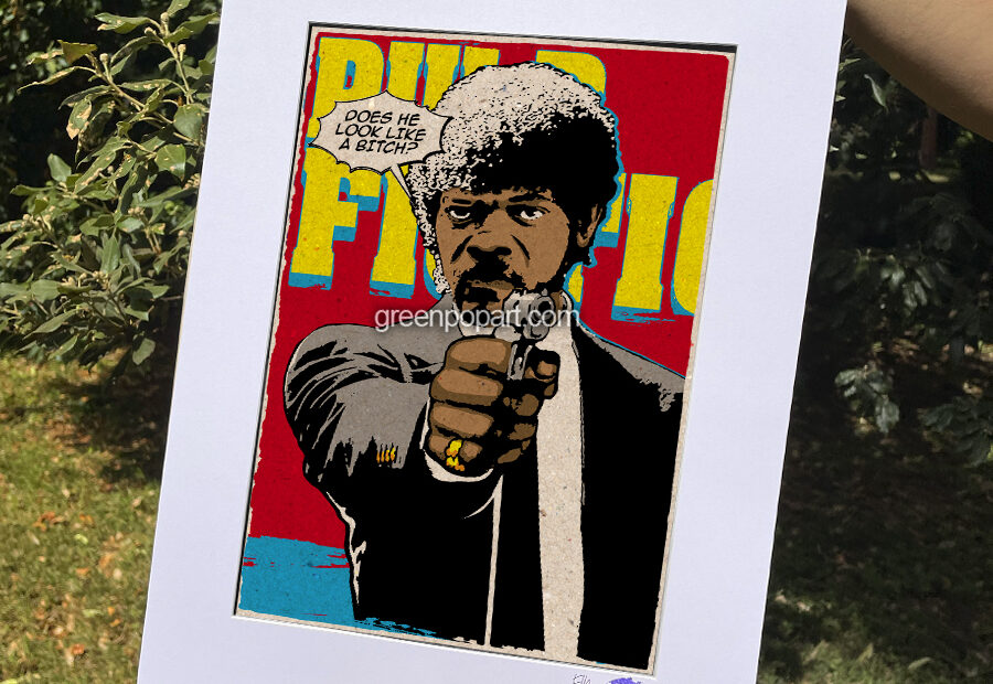 Pop-Art Print, Poster Cult Movie Jules from Pulp Fiction, 90s Action, Quentin Tarantino, Samuel L. Jackson