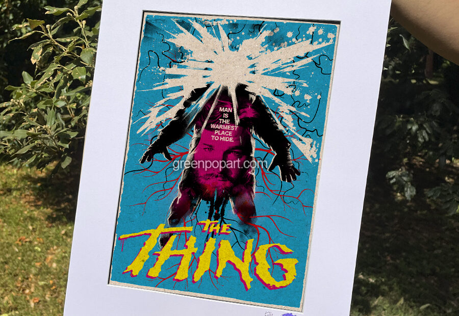 Pop-Art Print, Poster Cult Movie The Thing, 80s Horror, Sci-Fi, MacReady, Kurt Russell, John Carpenter