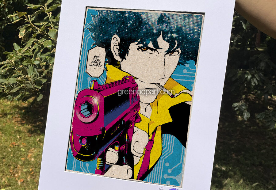 Cowboy Bebop Pop-Art Print, Poster Cult Anime, Manga, 90s, Spike Spiegel