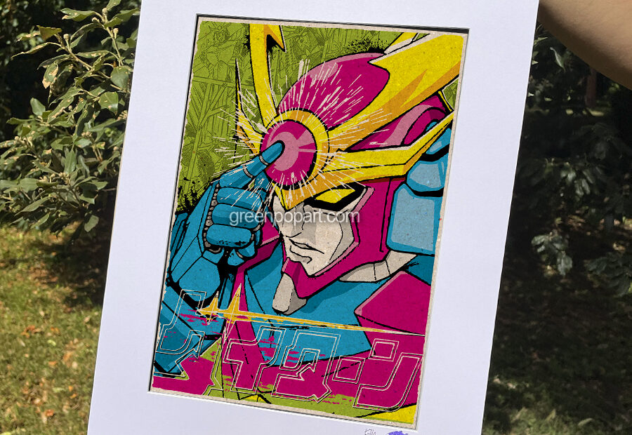 Daitarn 3 Pop-Art Print, Poster Cult Anime, Manga, 80s, Super Robot, Mecha, Goldrake, Mazinga