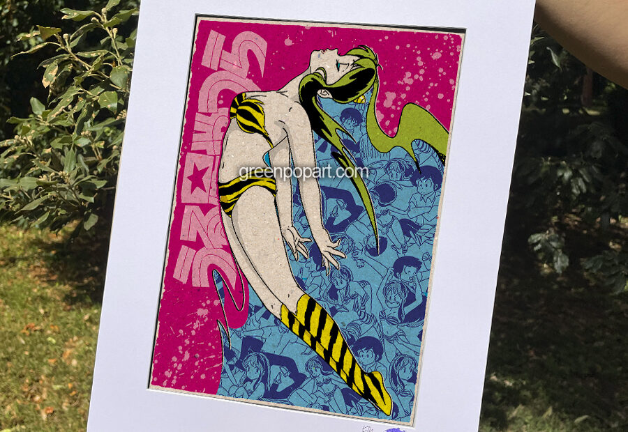 Lamu Lum from Urusei Yatsura Pop-Art Print, Poster Cult Anime, Manga, 80s, Rumiko Takahashi