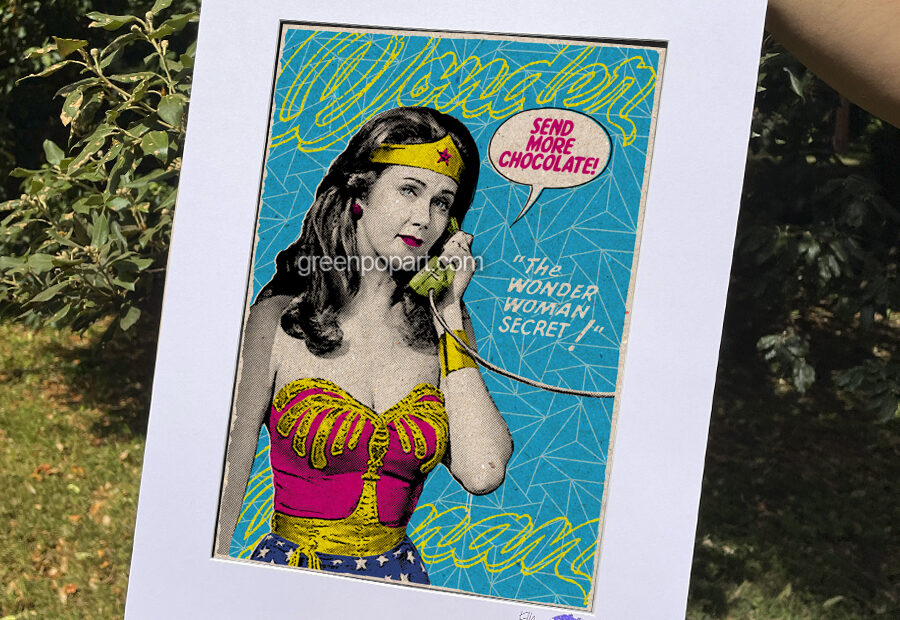 Pop-Art Print, Poster Cult Tv Series Wonder Woman, 70s, Lynda Carter, Humor, Meme, Self Esteem, Feminist, Feminism, Motivational