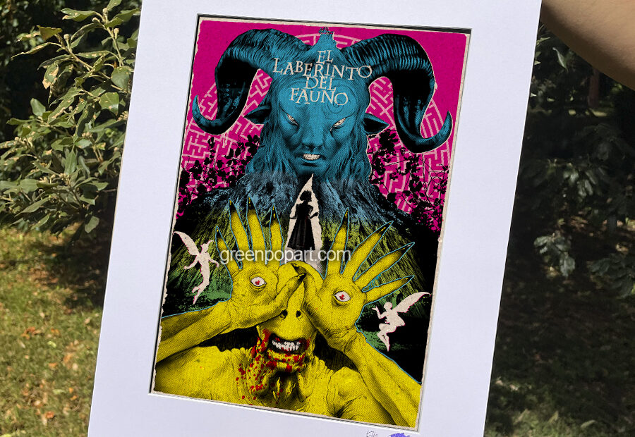 Pop-Art Print, Poster Cult Movie Pan's Labyrinth, 2000s, Dark, Fantasy, Horror, Guillermo del Toro, Faun, Pale Man