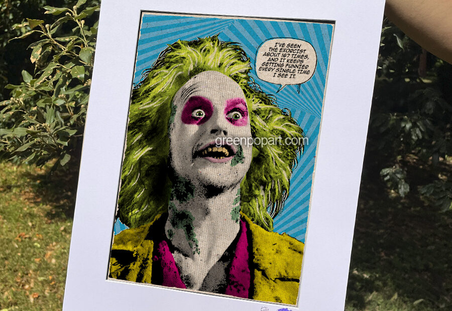 Pop-Art Print, Poster Cult Movie, Beetlejuice, 80s, Tim Burton, Michael Keaton, Horror, Comedy