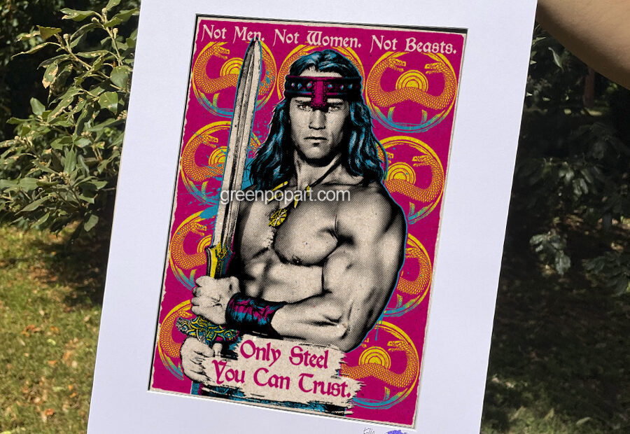 Pop-Art Print, Poster Cult Movie, Conan the Barbarian, 80s, Fantasy, Arnold Schwarzenegger