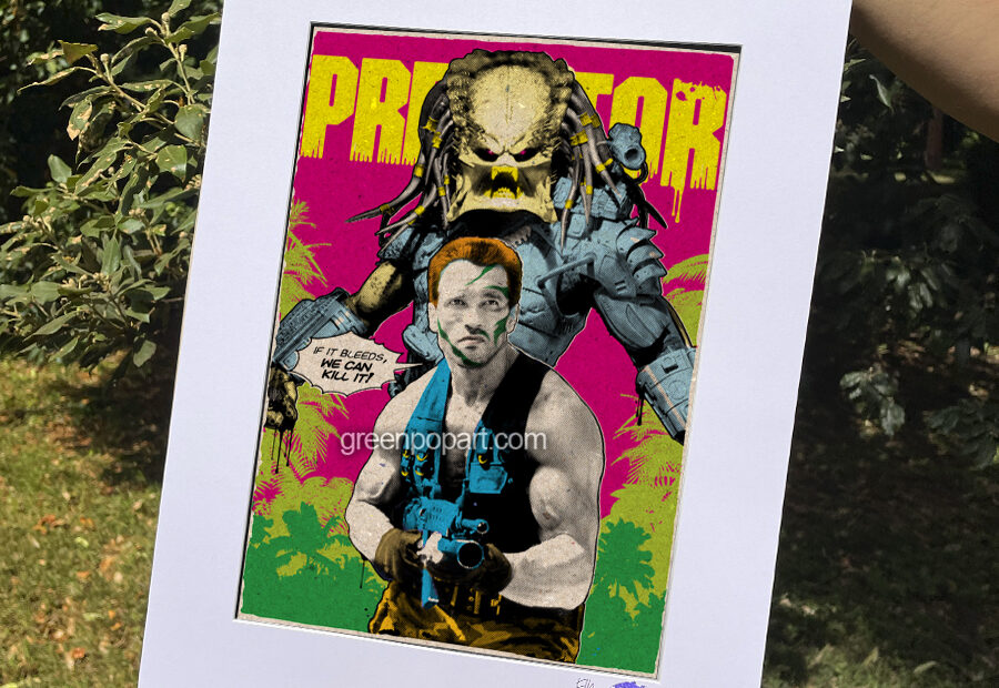 Pop-Art Print, Poster Cult Movie, Predator, 80s, Sci-Fi, Arnold Schwarzenegger