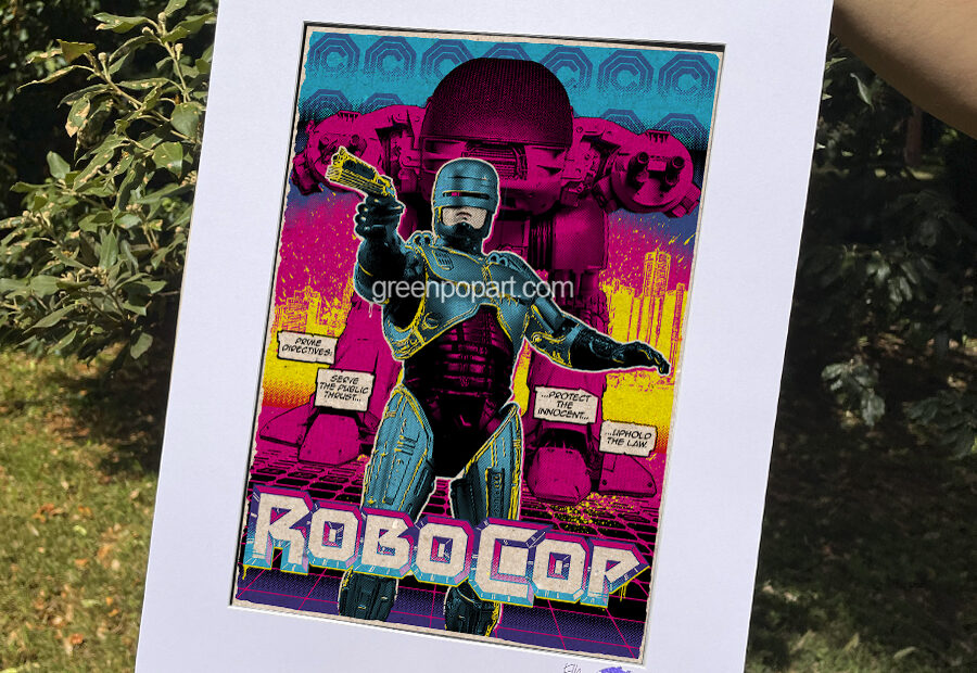 Pop-Art Print, Poster Cult Movie, Robocop, 80s, Sci-Fi, Alex Murphy, Paul Verhoeven, Peter Weller