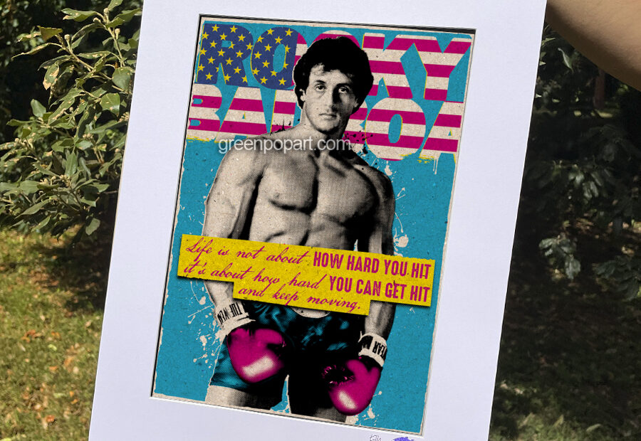 Pop-Art Print, Poster Cult Movie, Rocky, 80s, Boxe, Sylvester Stallone, Apollo Creed, Ivan Drago