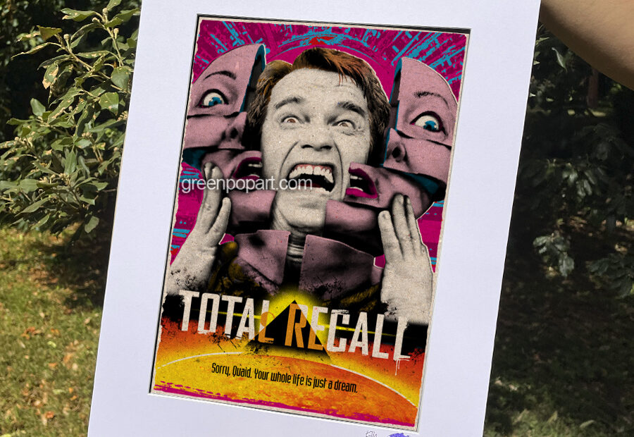 Pop-Art Print, Poster Cult Movie, Total Recall, 90s, Sci-Fi, Arnold Schwarzenegger, Paul Verhoeven