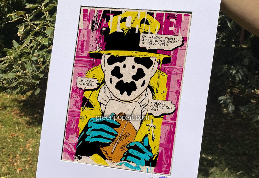 Rorschach from Watchmen Pop-Art Print, Poster Cult Comics, Graphic Novel, 80s, Alan Moore, Dave Gibbons