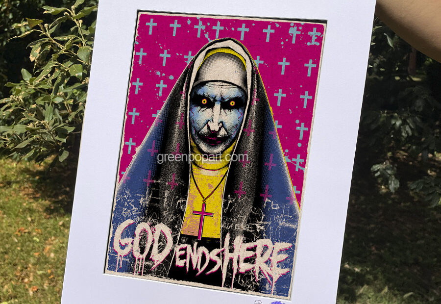 Pop-Art Print, Poster Cult Movie, The Nun, 2018, Horror, Demon, James Wan, Ed and Lorraine Warren, The Conjuring, Movie Quotes