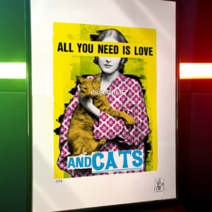 All you need is love, limited edition pop-art print by Stefano DM, art poster, order online, shipping worldwide.