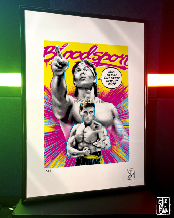 Van Damme Bloodsport, limited edition pop-art print by Stefano DM, art poster, order online, shipping worldwide.