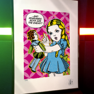 Boys are the enemy, limited edition pop-art print by Stefano DM, art poster, order online, shipping worldwide.