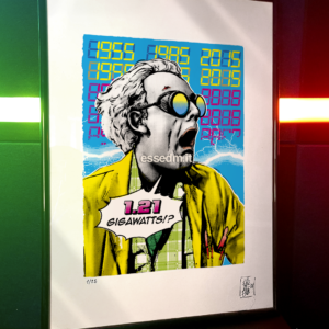 Doc Brown Back to the Future, limited edition pop-art print by Stefano DM, art poster, order online, shipping worldwide.