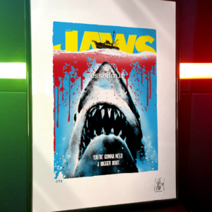 Jaws, limited edition pop-art print by Stefano DM, art poster, order online, shipping worldwide.