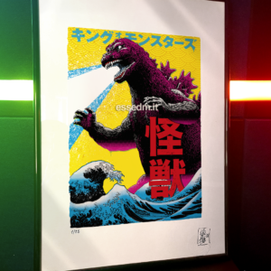 Godzilla the king of monsters, limited edition pop-art print by Stefano DM, art poster, order online, shipping worldwide.