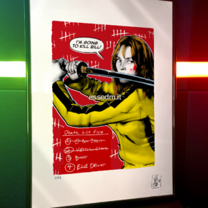 The Bride from Kill Bill, limited edition pop-art print by Stefano DM, art poster, order online, shipping worldwide.