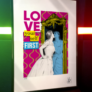 Love yoursel first, limited edition pop-art print by Stefano DM, art poster, order online, shipping worldwide.