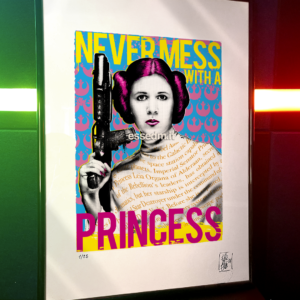 Never mess with a princess, limited edition pop-art print by Stefano DM, art poster, order online, shipping worldwide.