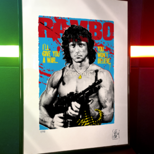 John Rambo, limited edition pop-art print by Stefano DM, art poster, order online, shipping worldwide.