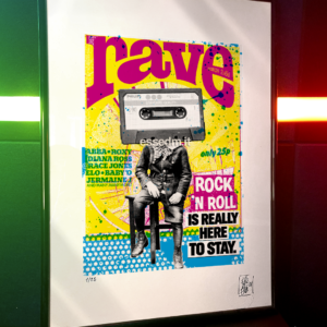 Rave Tape, limited edition pop-art print by Stefano DM, art poster, order online, shipping worldwide.