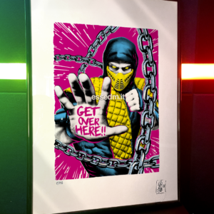 Scorpion from Mortal Kombat, limited edition pop-art print by Stefano DM, art poster, order online, shipping worldwide.