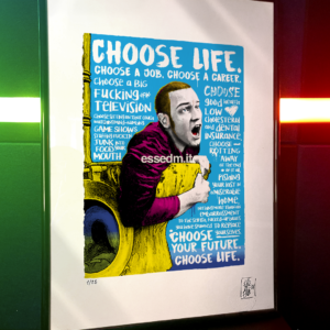 Trainspotting, limited edition pop-art print by Stefano DM, art poster, order online, shipping worldwide.