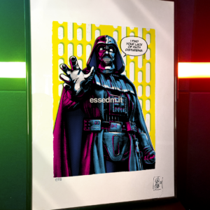 Vader from Star Wars, limited edition pop-art print by Stefano DM, art poster, order online, shipping worldwide.