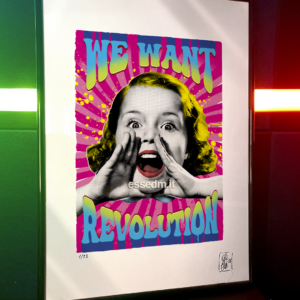 We want revolution, limited edition pop-art print by Stefano DM, art poster, order online, shipping worldwide.